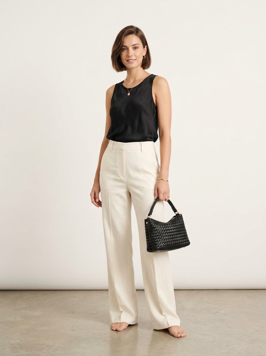 SILK SLEEVELESS TANK TOP